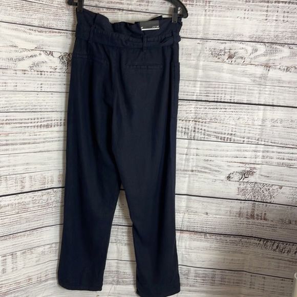Joe’s pants Womens size 27 linen Cotton blend paper bag midnight high waisted - Picture 6 of 11